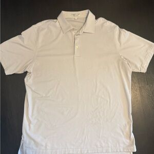 Peter Millar Polo Summer Comfort White Navy Striped Large